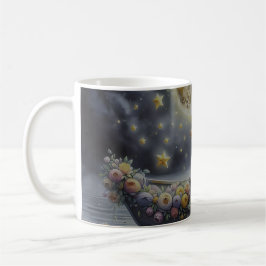 Whimsical Girl Moon Dream Fantasy Scene Kaffeetasse
