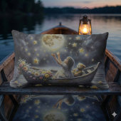 Whimsical Girl Moon Dream Fantasy Scene Lendenkissen