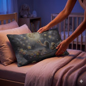 Whimsical Girl Moon Dream Fantasy Scene Lendenkissen