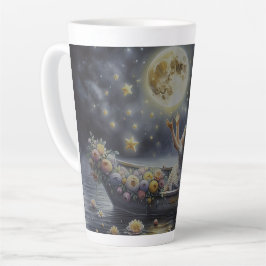 Whimsical Girl Moon Dream Fantasy Scene Milchtasse