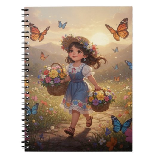 Whimsical Girl Notebook Notizblock (Vorderseite)