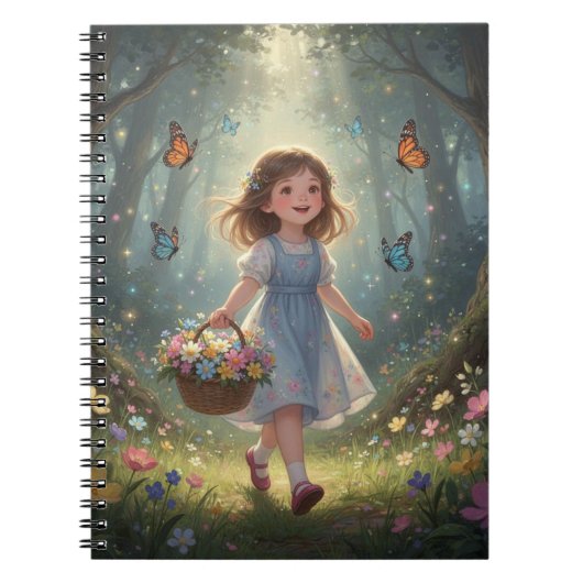 Whimsical Girl Notebook Notizblock (Vorderseite)