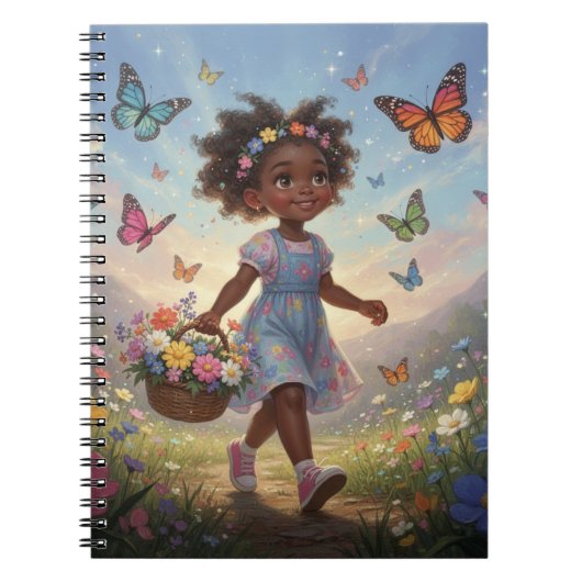 Whimsical Girl Notebook Notizblock (Vorderseite)