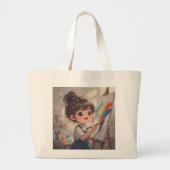 Whimsical Girl Tote Bag Jumbo Stoffbeutel (Vorne)