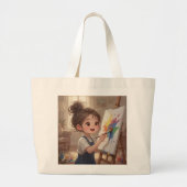 Whimsical Girl Tote Bag Jumbo Stoffbeutel (Vorne)