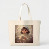 Whimsical Girl Tote Bag Jumbo Stoffbeutel (Vorne)