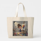 Whimsical Girl Tote Bag Jumbo Stoffbeutel (Rückseite)