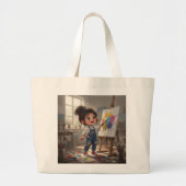 Whimsical Girl Tote Bag Jumbo Stoffbeutel (Vorne)