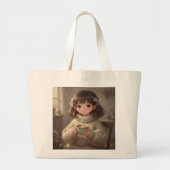 Whimsical Girl Tote Bag Jumbo Stoffbeutel (Vorne)