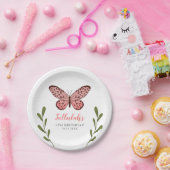 Whimsical Girls Butterfly Geburtstagsparty Pappteller (Party)