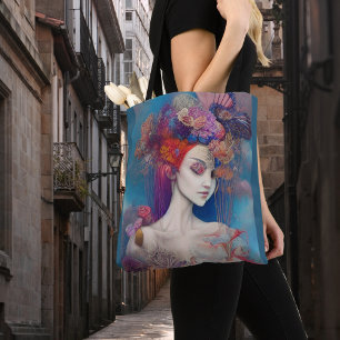 Whimsical Girls Face Nymph Fairy Witch Magical Tot Tasche