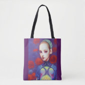 Whimsical Girls Face Nymph Fairy Witch Magical Tot Tasche (Vorderseite)