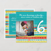 Whimsical Girls Geburtstagsparty Einladung (Vorne/Hinten)