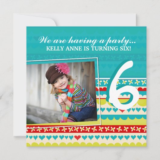 Whimsical Girls Geburtstagsparty Einladung (Vorderseite)