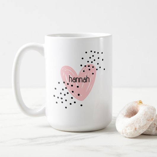 Whimsical Girls Herz Niedliche individuelle Tasse (Mit Donut)