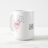 Whimsical Girls Herz Niedliche individuelle Tasse (Vorderseite Links)