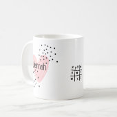 Whimsical Girls Herz Niedliche individuelle Tasse (Vorderseite Links)