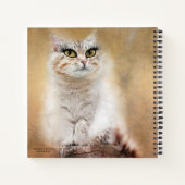 Whimsical Girly Funny Cat Notebook Notizbuch (Rückseite)