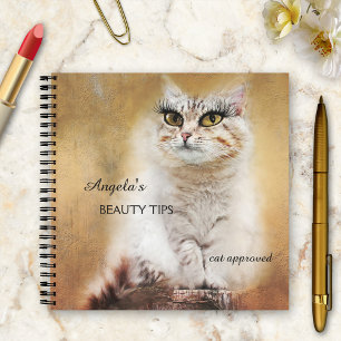 Whimsical Girly Funny Cat Notebook Notizbuch