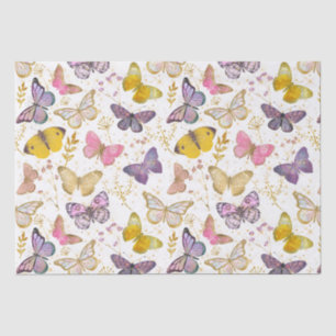 Whimsical Girly Imitats Glitzer Butterfets Golden Seidenpapier