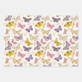 Whimsical Girly Imitats Glitzer Butterflies Lila K Geschenkpapier Set (Vorderseite)