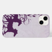 Whimsical Girly Lila Wild Horses Case-Mate iPhone Hülle (Rückseite (Horizontal))