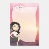 Whimsical Girly Script Personalisiert Notes Post-it Klebezettel (Vorderseite)