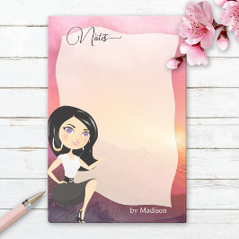 Whimsical Girly Script Personalisiert Notes Post-it Klebezettel