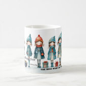 Whimsical Girly Sistes Weihnachten Kaffeetasse (Mittel)