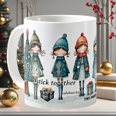 Whimsical Girly Sistes Weihnachten Kaffeetasse