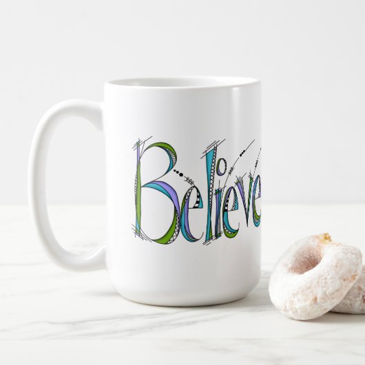 Whimsical Glaube Handschrift Kaffeetasse (Mit Donut)
