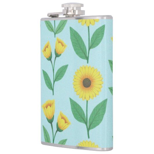 Whimsical Glee Bloom Flachmann (Links)