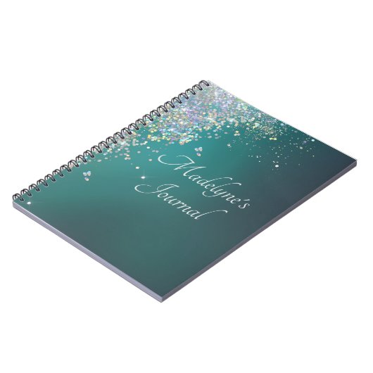 Whimsical Glittery Script Journal Notizblock (Linke Seite)