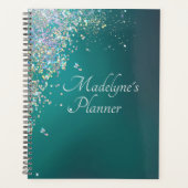Whimsical Glittery Script Journal Planer (Vorderseite)