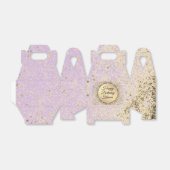 Whimsical Glittery Starry Lavender Favor Box Geschenkschachtel (Ungefaltet)