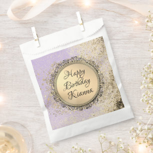 Whimsical Glittery Stars auf dem Lavendel Personal Geschenktütchen