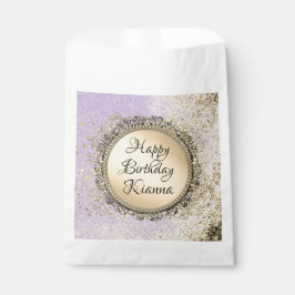 Whimsical Glittery Stars auf dem Lavendel Personal Geschenktütchen
