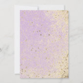 Whimsical Glittery Stars Lavender Birthday (Rückseite)