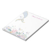 Whimsical Glitzer Meerjungjacht Notizblock (Rotiert)