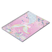 Whimsical Glitzer Meerjungjacht Notizblock (Linke Seite)