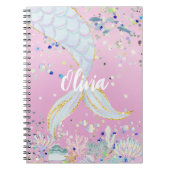Whimsical Glitzer Meerjungjacht Notizblock (Vorderseite)