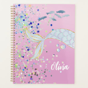 Whimsical Glitzer Meerjungjacht Planer