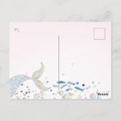 Whimsical Glitzer Meerjungjacht Postkarte (Rückseite)