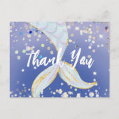 Whimsical Glitzer Meerjungjacht Postkarte (Vorderseite)