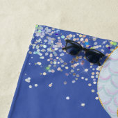 Whimsical Glitzer Meerjungjacht Strandtuch (Beispiel)