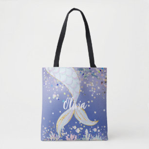 Whimsical Glitzer Meerjungjacht Tasche