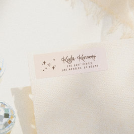 Whimsical Glitzern & Hearts Rücksendeadresse