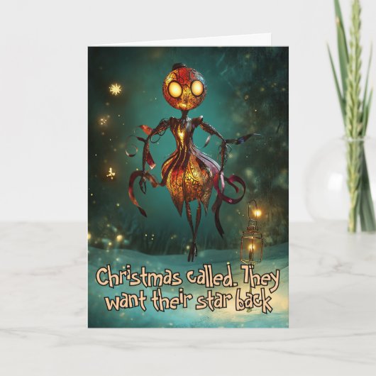 *~* Whimsical Glow Funny Magical 10 Weihnachten AP Dankeskarte (Vorderseite)