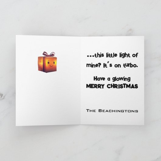 *~* Whimsical Glow Funny Magical 11 Weihnachten AP Dankeskarte (Innenseite)