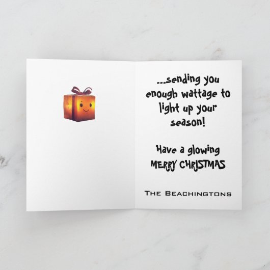 *~* Whimsical Glow Funny Magical 28 Weihnachten AP Dankeskarte (Innenseite)